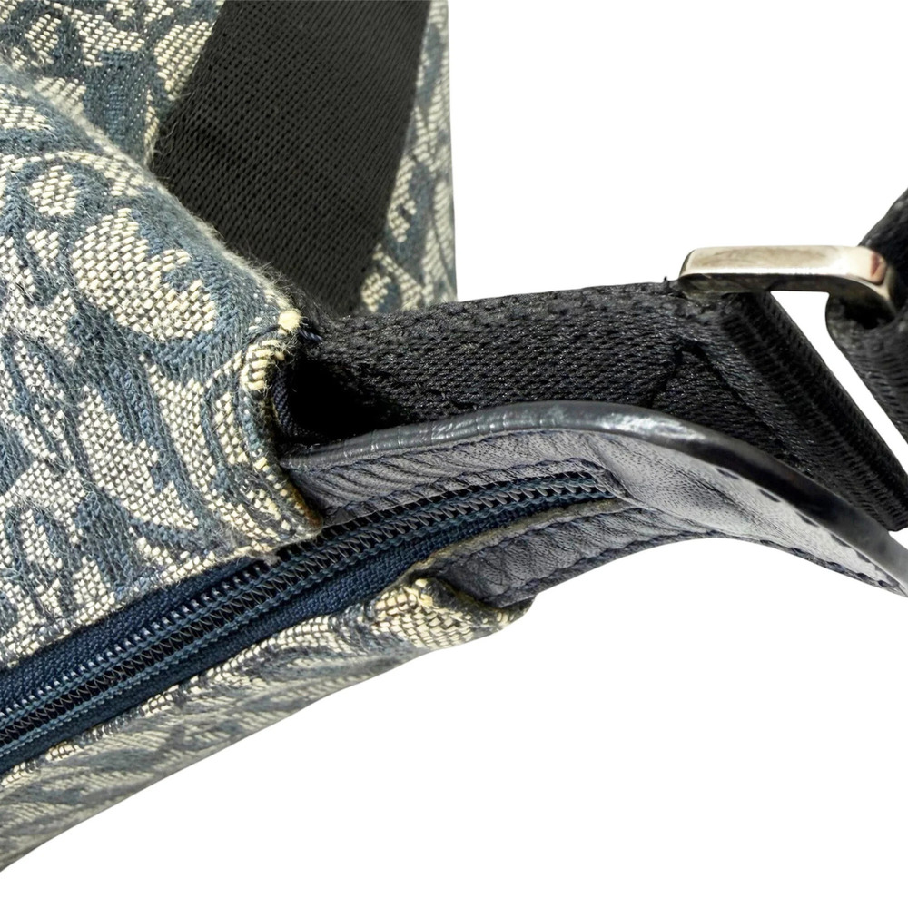 CHRISTIAN DIOR Blue Canvas Trotter Shoulder Bag - Picture 9 of 12